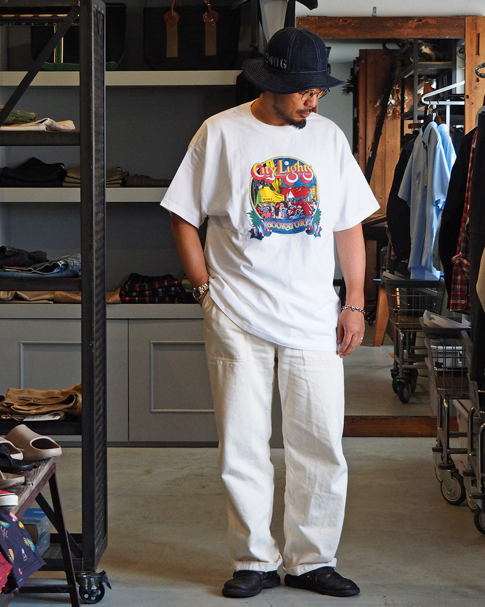 City Lights Bookstore PATRYAN 1975 Tee White