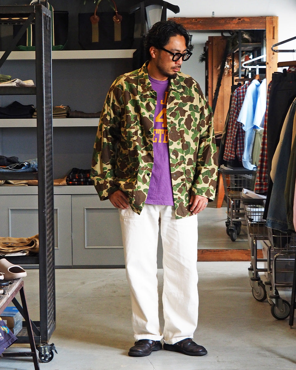 60s-70s Hunting Jacket Hunter Camo