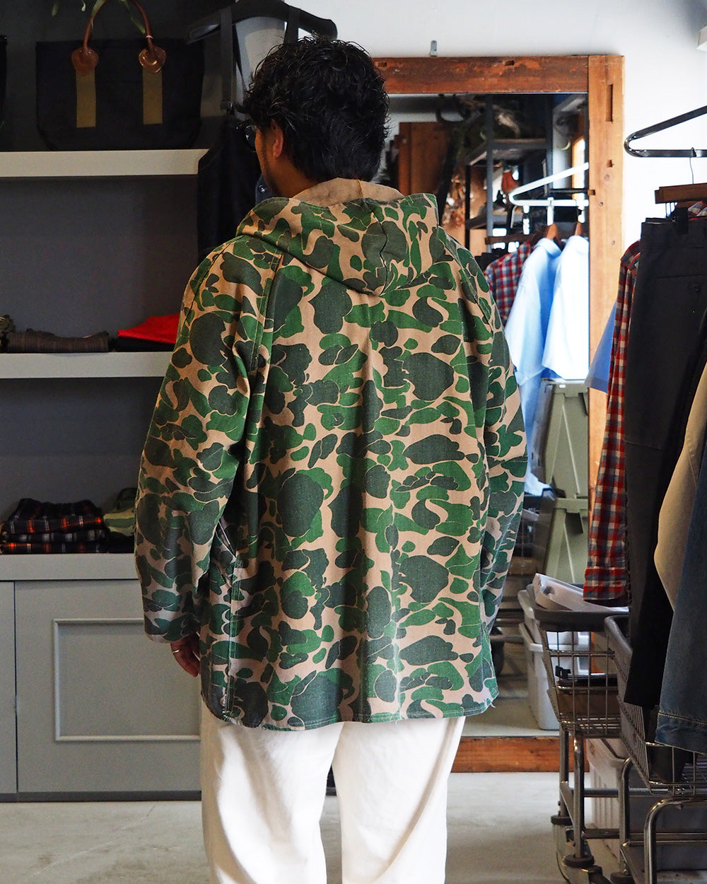 60s-70s Bullseye Bill Hunting Hood Jacket Hunter Camo