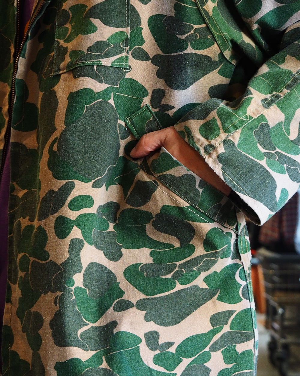 60s-70s Bullseye Bill Hunting Hood Jacket Hunter Camo