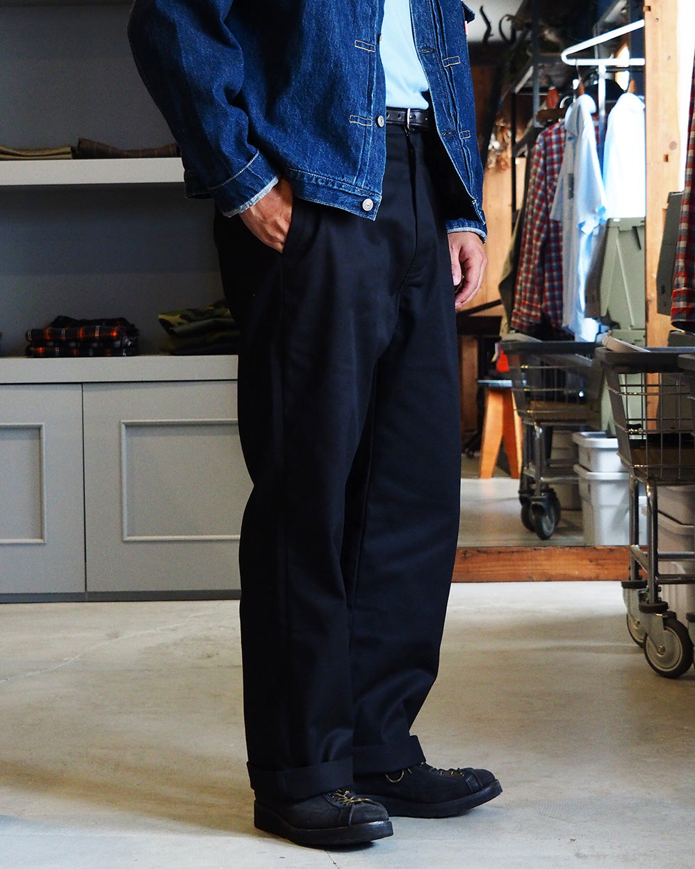 TUF-NUT タフナッツ TN42300 TUF-NUT T/C TWILL WORK TROUSERS Black