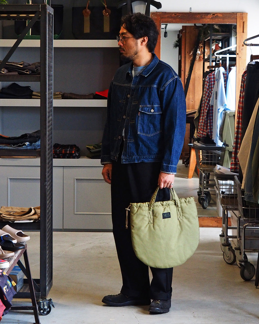 MIS エムアイエス UK HELMET BAG Deadstock made in USA Olive