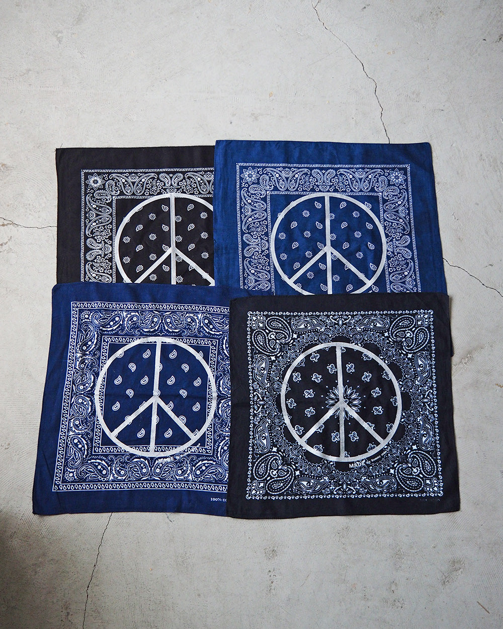 SUNNY SIDE UP サニーサイドアップ PEACE MARK PAISLEY BANDANA