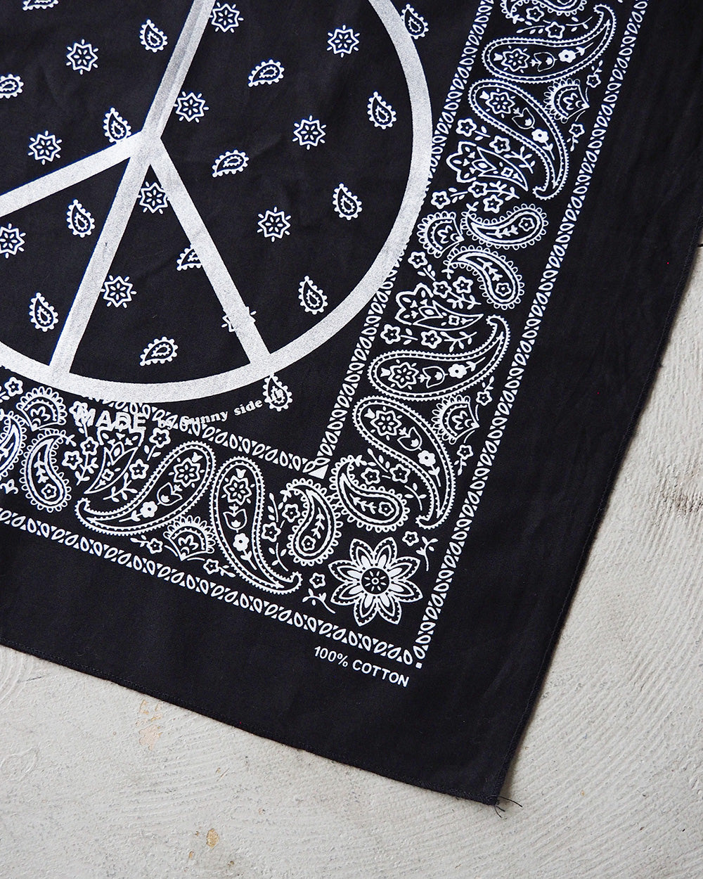 SUNNY SIDE UP サニーサイドアップ PEACE MARK PAISLEY BANDANA
