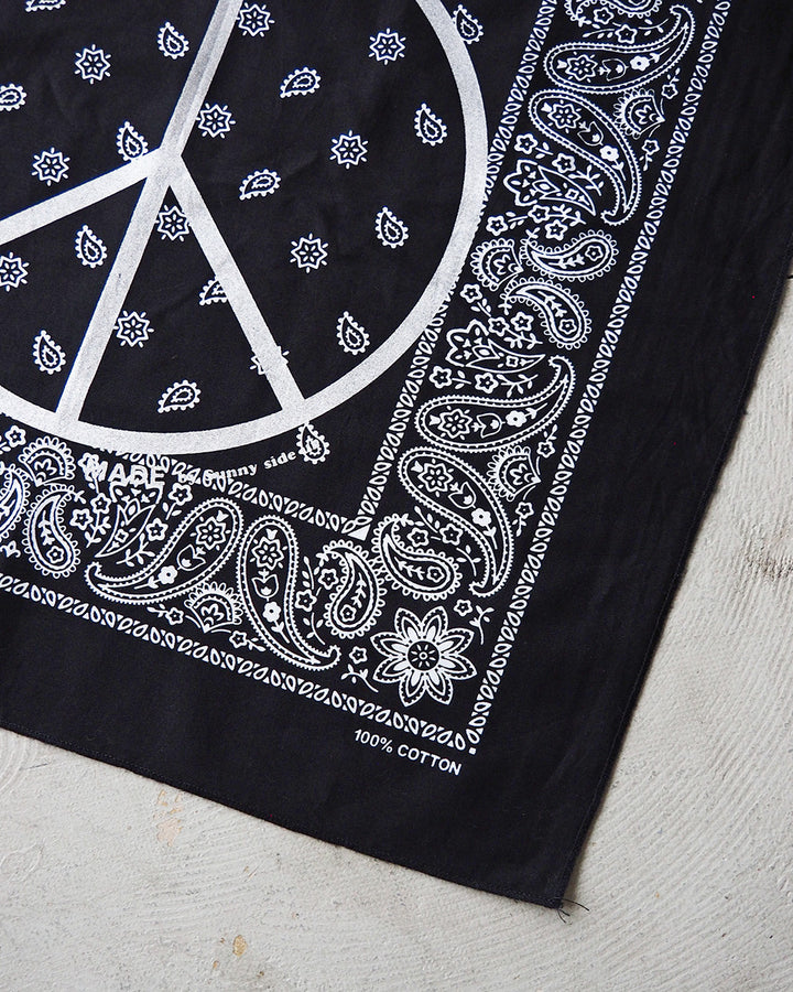 SUNNY SIDE UP サニーサイドアップ PEACE MARK PAISLEY BANDANA
