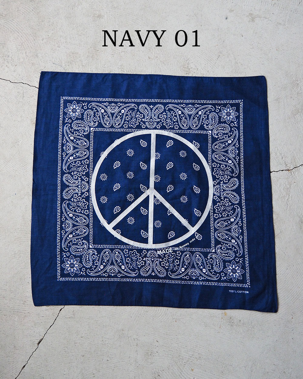 SUNNY SIDE UP サニーサイドアップ PEACE MARK PAISLEY BANDANA