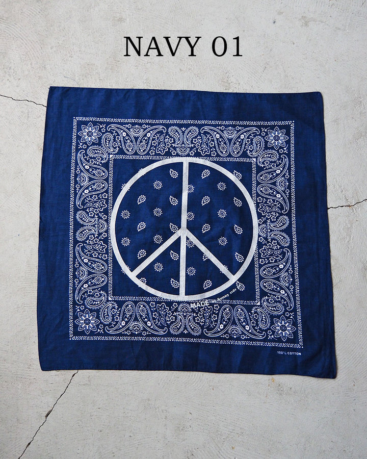SUNNY SIDE UP サニーサイドアップ PEACE MARK PAISLEY BANDANA