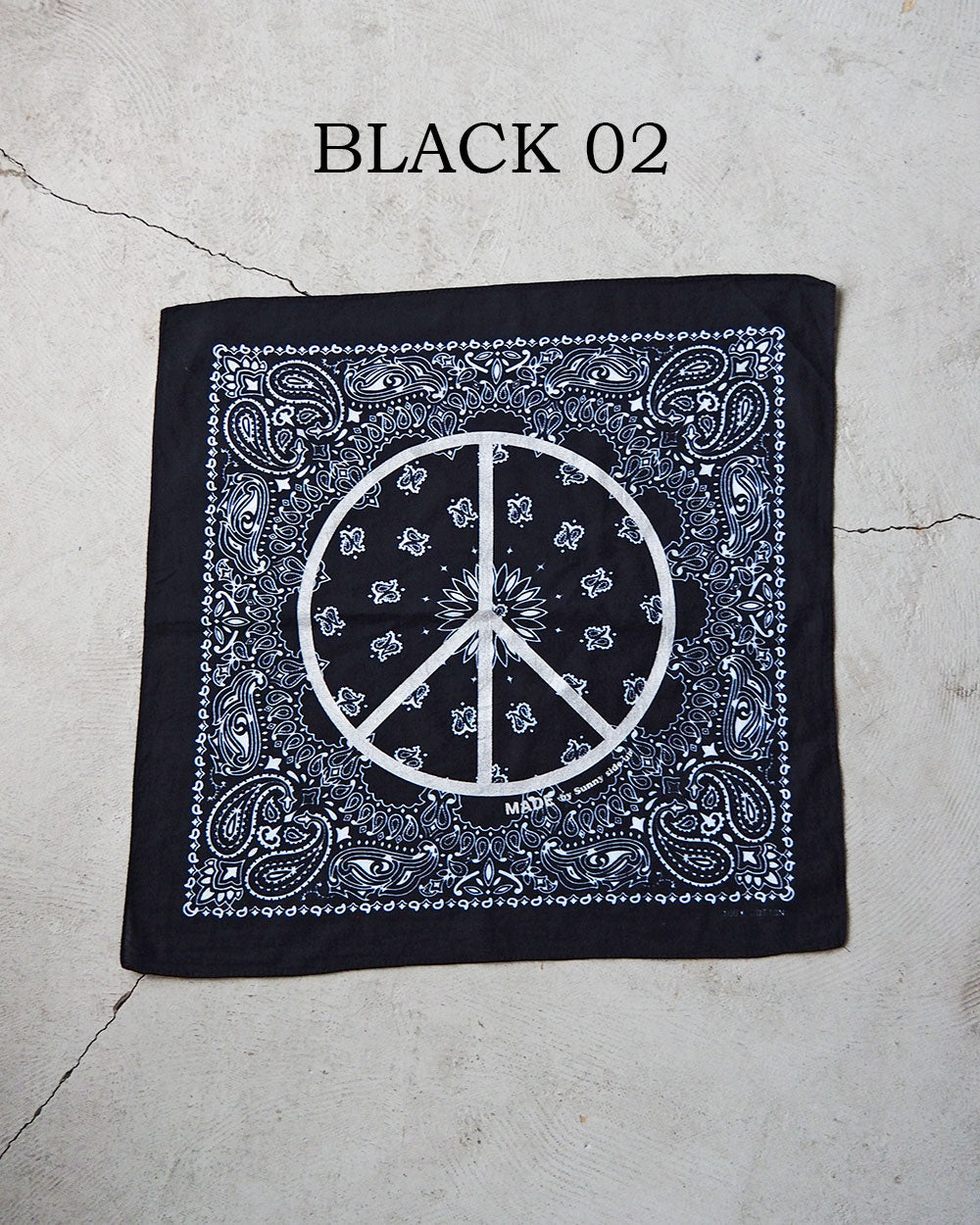 SUNNY SIDE UP サニーサイドアップ PEACE MARK PAISLEY BANDANA