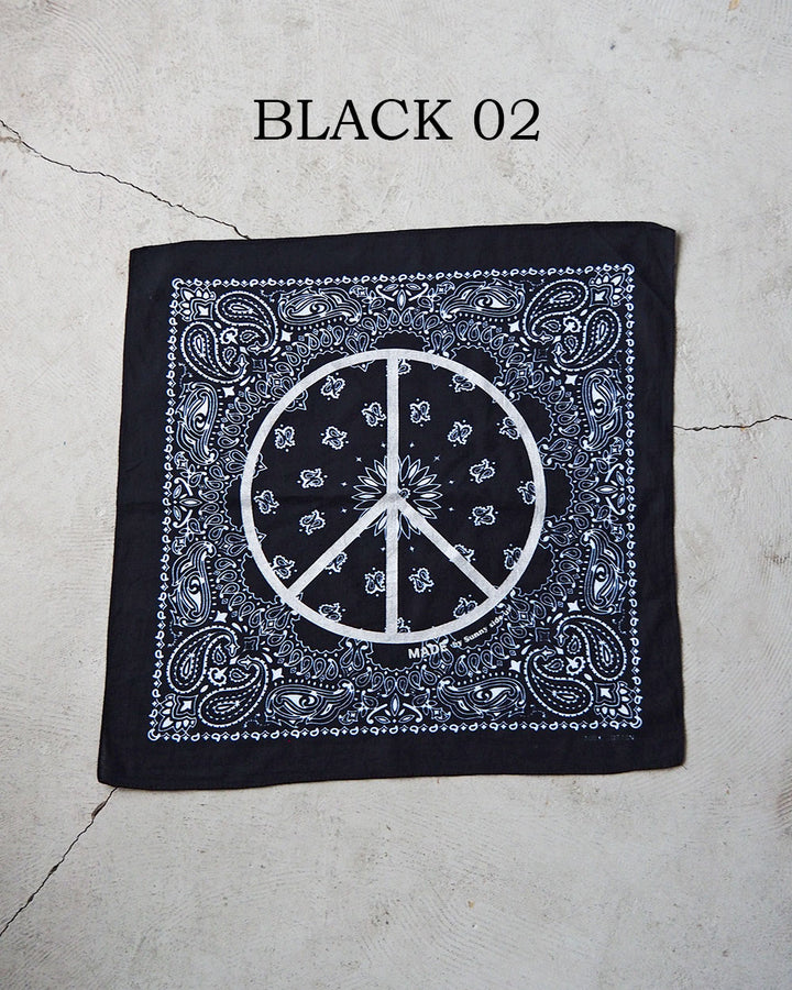SUNNY SIDE UP サニーサイドアップ PEACE MARK PAISLEY BANDANA