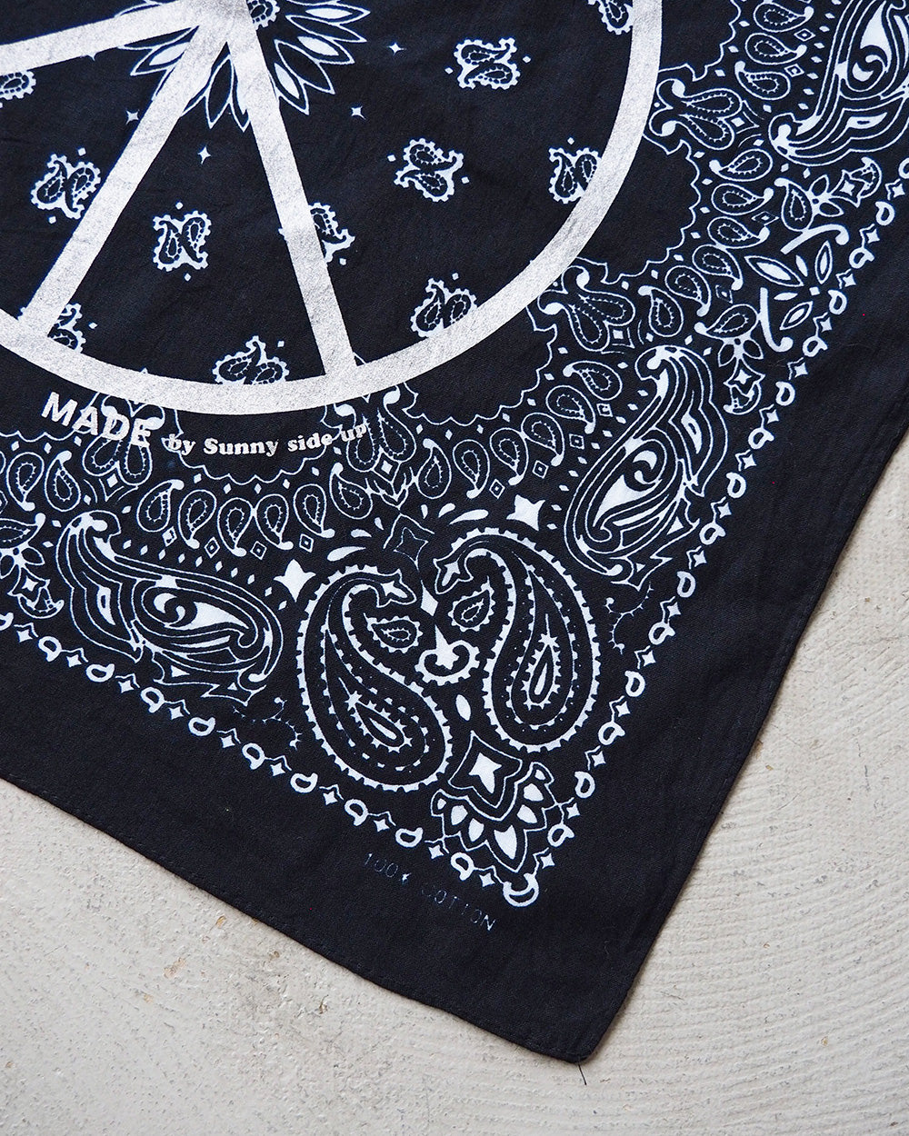 SUNNY SIDE UP サニーサイドアップ PEACE MARK PAISLEY BANDANA