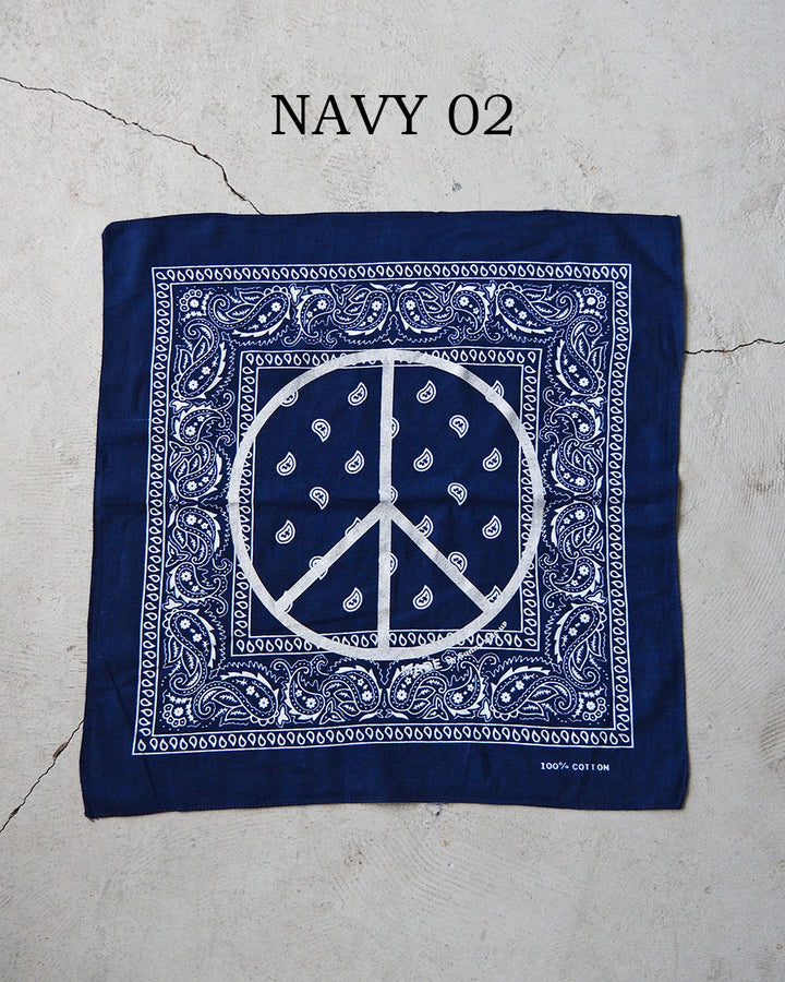 SUNNY SIDE UP サニーサイドアップ PEACE MARK PAISLEY BANDANA