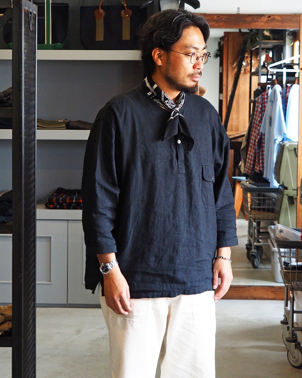 SUNNY SIDE UP サニーサイドアップ PEACE MARK PAISLEY BANDANA