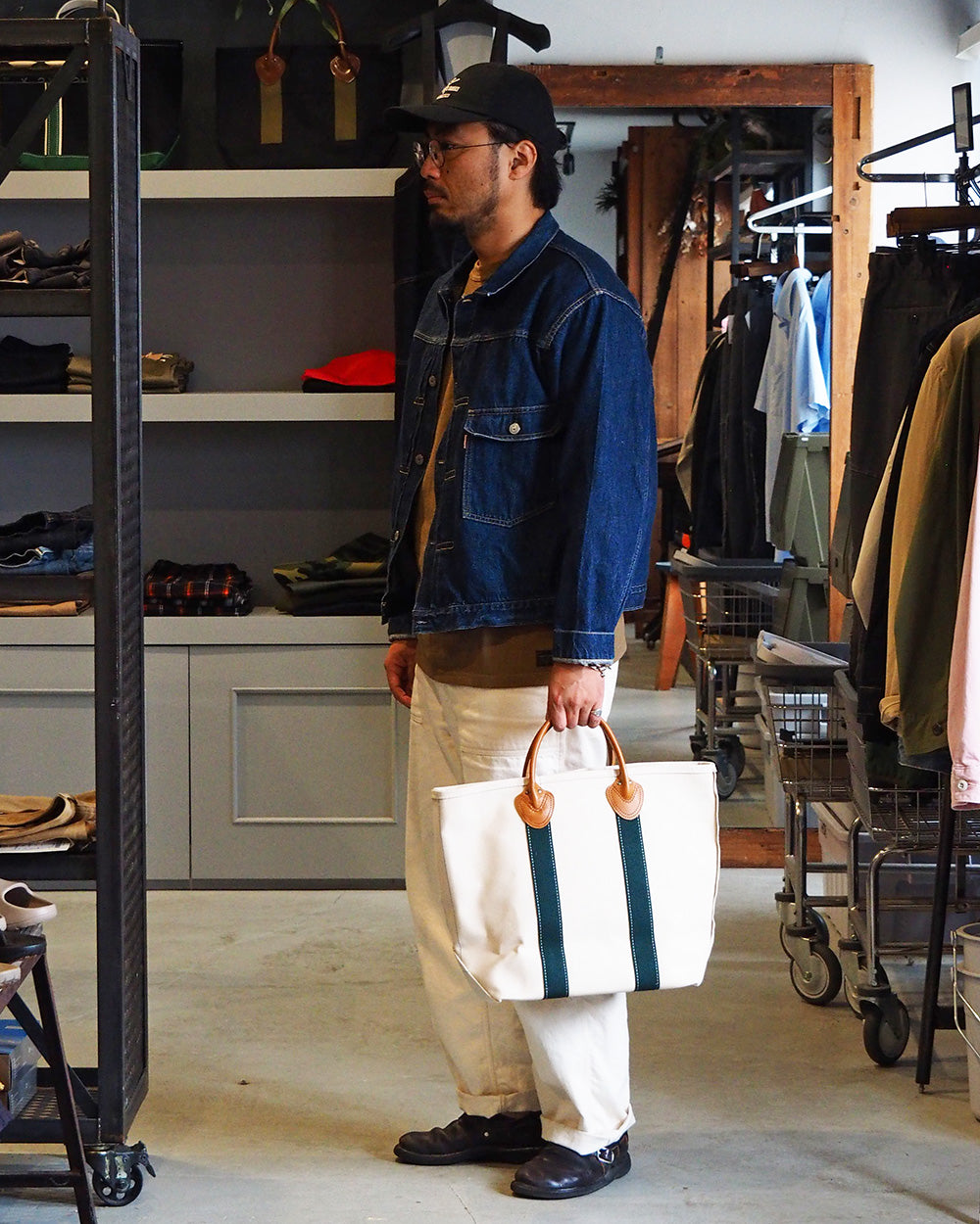 BARKOUTSIDERS バークアウトサイダーズ Leather Handle Tote 80&
