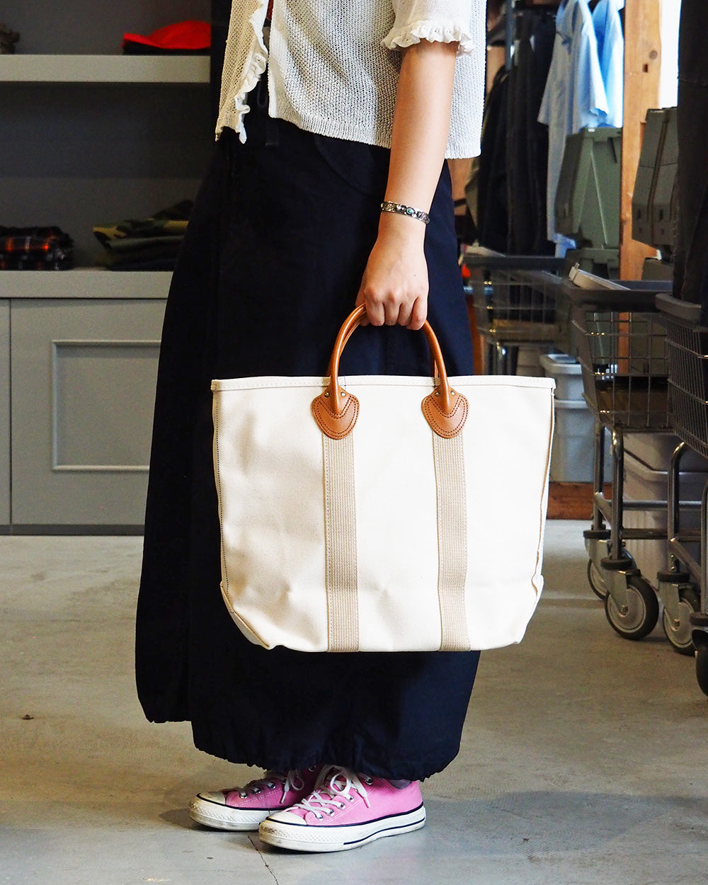 BARKOUTSIDERS バークアウトサイダーズ Leather Handle Tote 80&