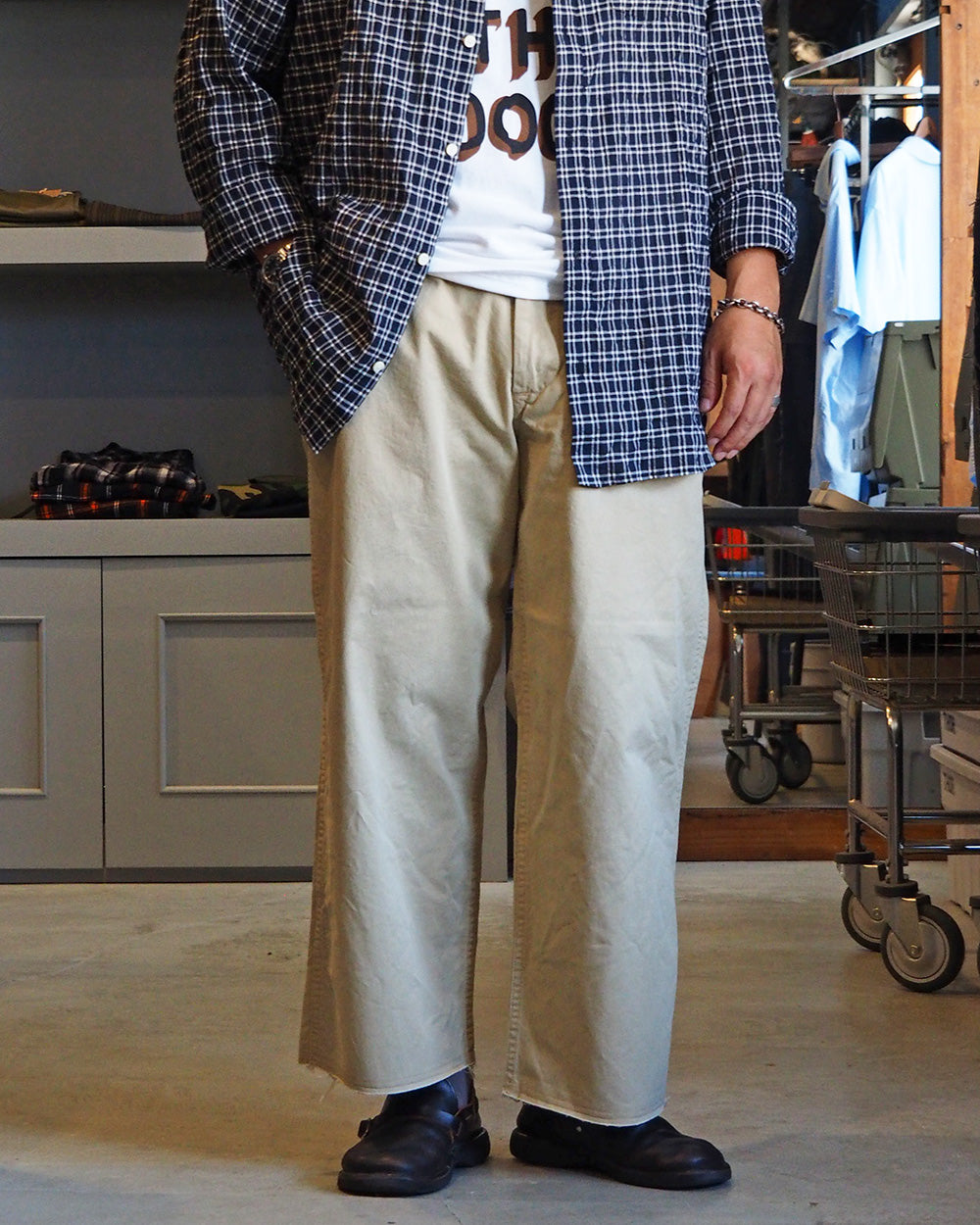 MASTER&amp;CO マスターアンドコー MC729 CHINO CUT OFF PANTS Beige