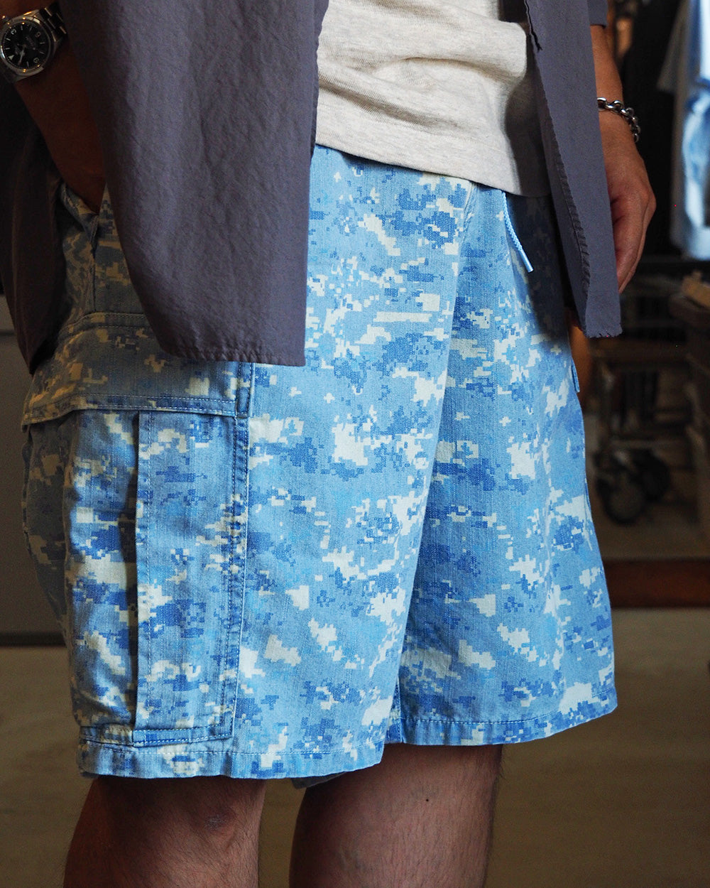 IMPRESTORE インプレストア Randy Shorts "indigo degicamo"