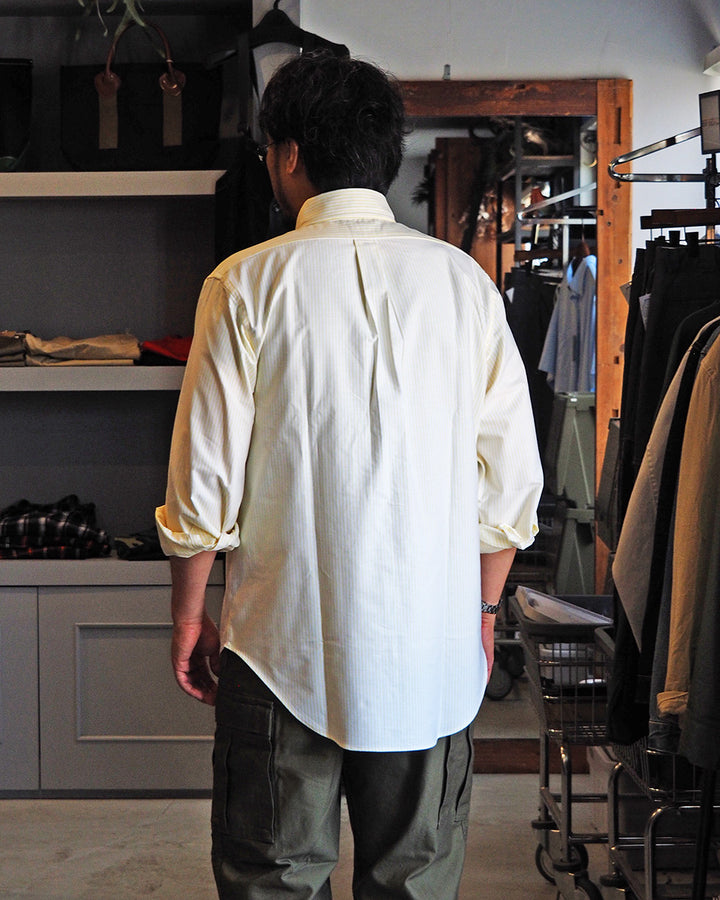 WORKERS ワーカーズ 7 Button BD, Stripe OX, Yellow