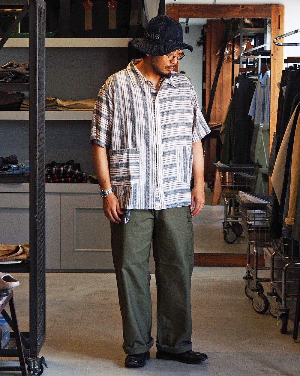Nasngwam ナスングワム VICINITY S/S SHIRTS Black