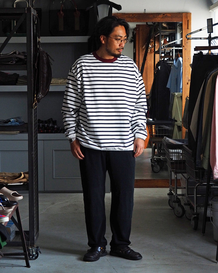 TURN ME ON ターンミーオン Raffi Pile W knee Easy Pants Black