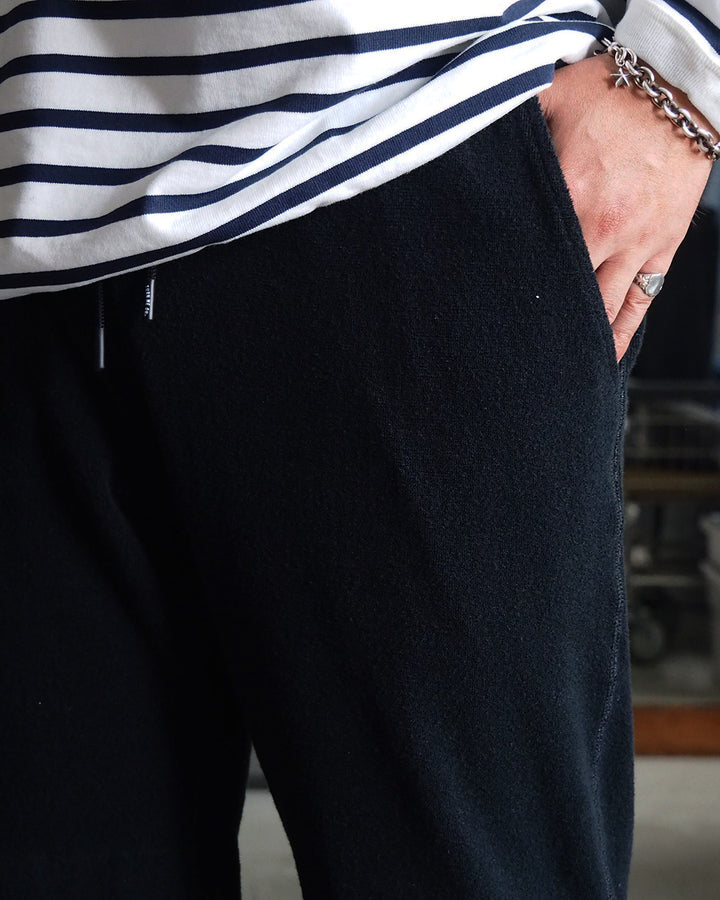 TURN ME ON ターンミーオン Raffi Pile W knee Easy Pants Black