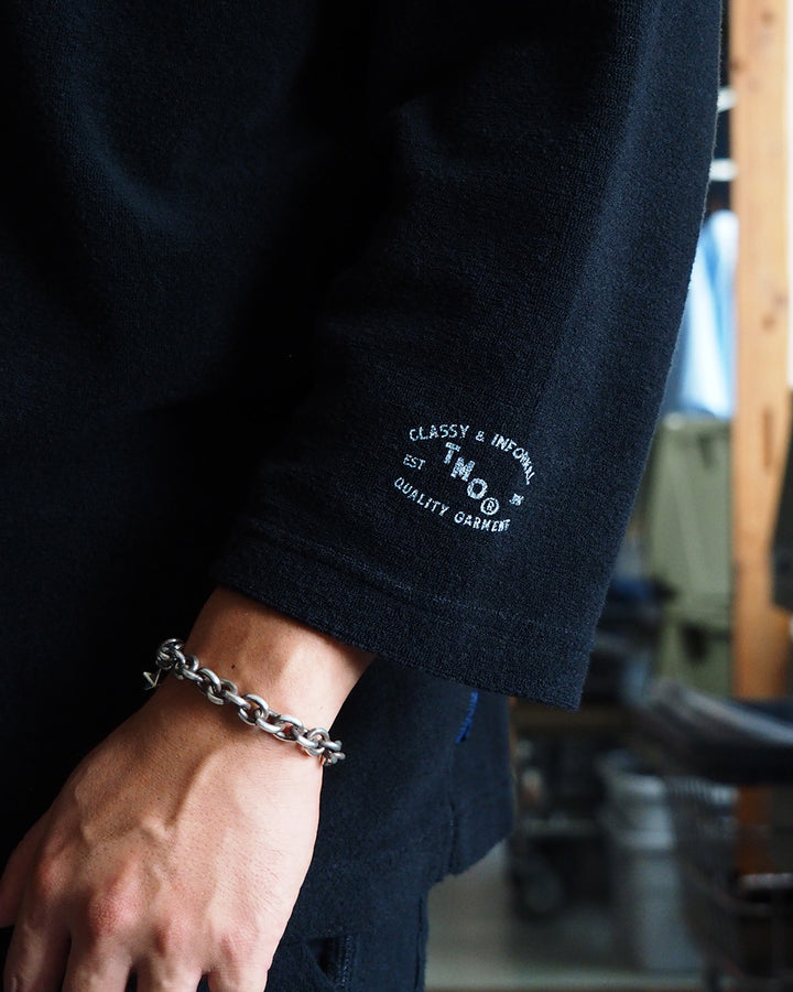 TURN ME ON ターンミーオン Raffi Pile 3/4-Sleeve Skipper Hoodie Black