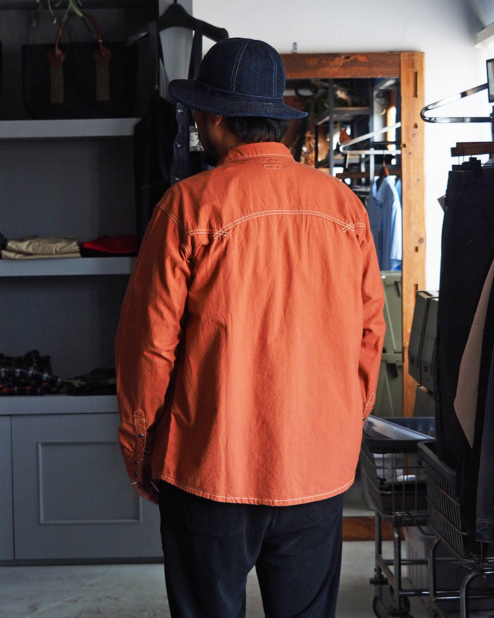 TURN ME ON ターンミーオン Embroidered Western shirt Brick
