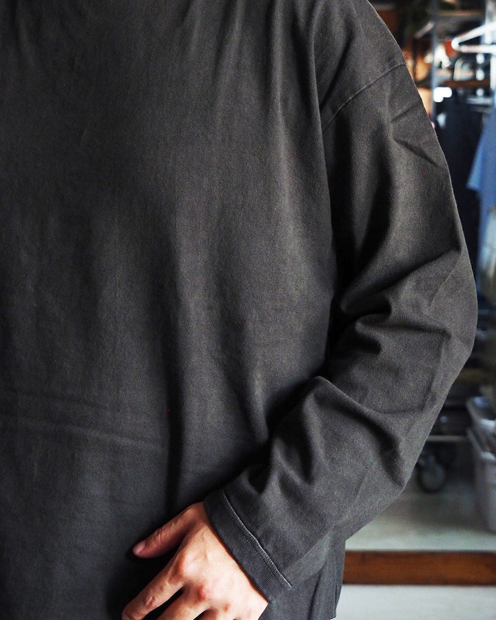 melple×Mr.OLDMAN メイプル The American Ringer Tee, Limited-edition pigment-dyed Black