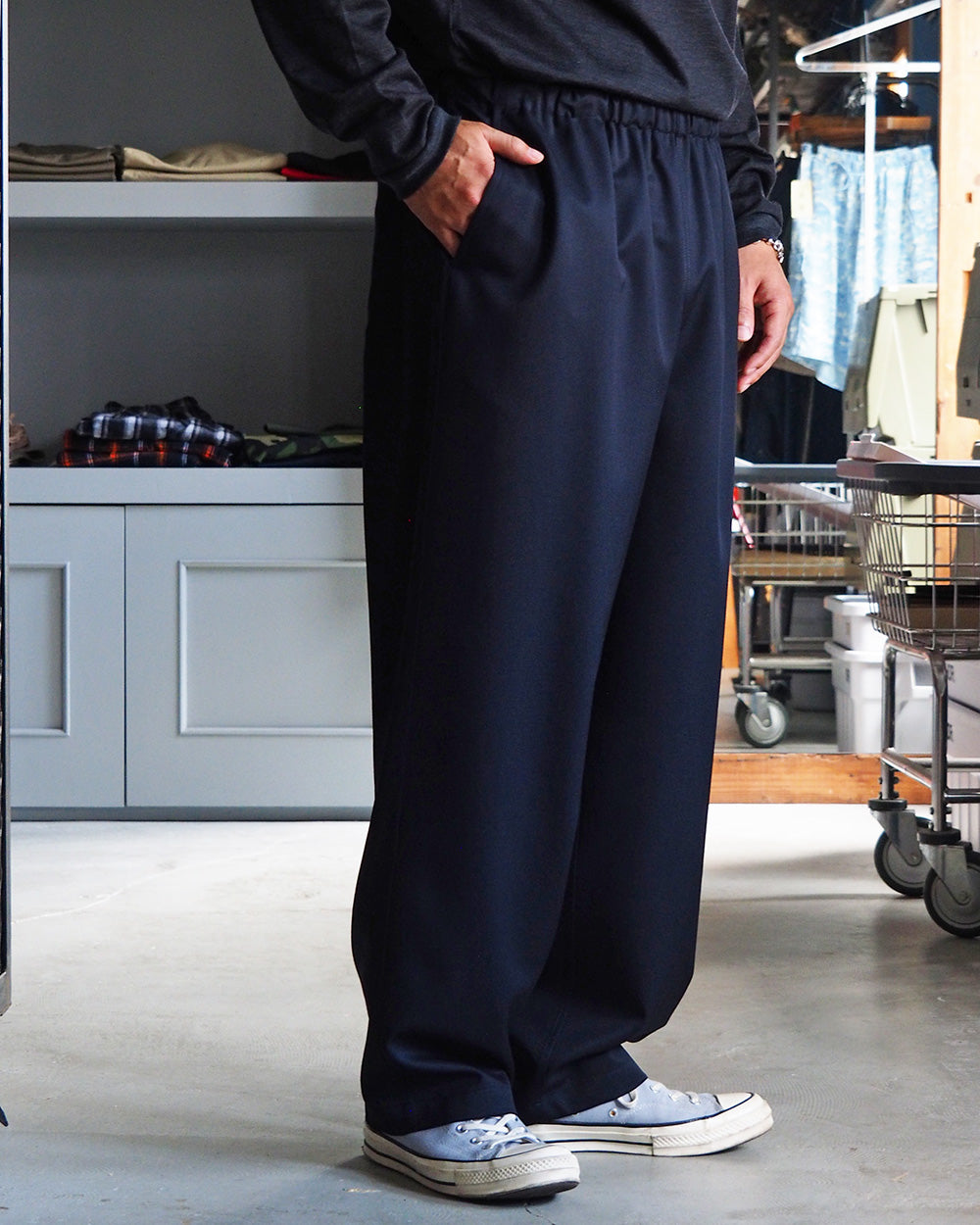 holk ホーク 030 kang fu pants Navy