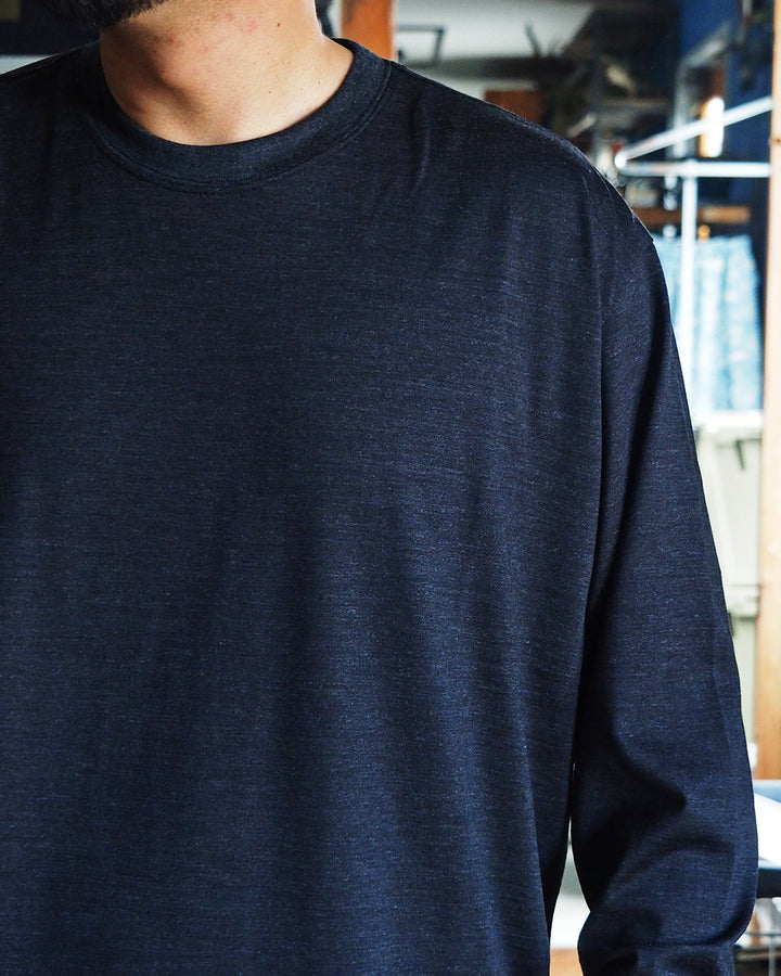 holk ホーク 035 wool l/s tee charcoal