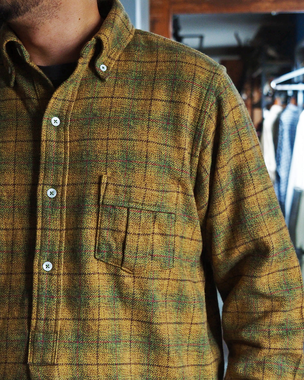 CORONA コロナ CS005 W.C.W SHIRT PULLOVER / Khaki × Green