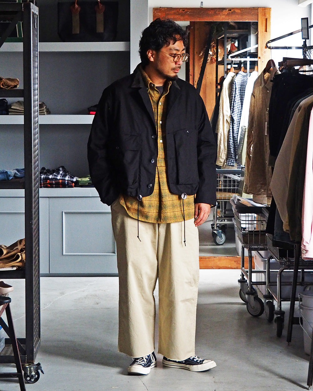 another 20th century アナザートゥエンティースセンチュリー River Runs Jacket - C/RIPSTOP Black