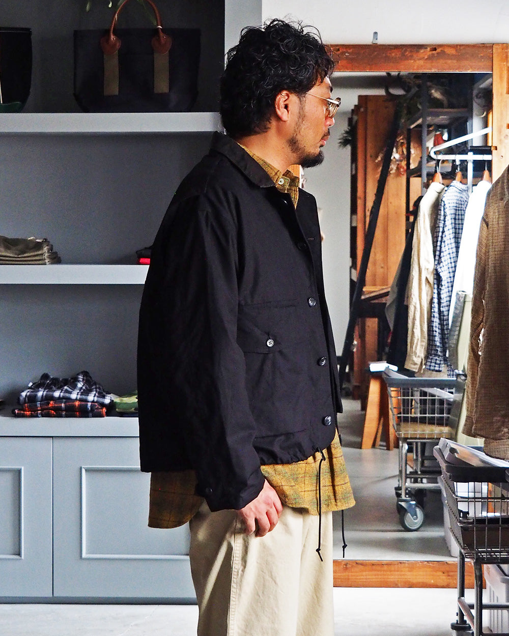another 20th century アナザートゥエンティースセンチュリー River Runs Jacket - C/RIPSTOP Black