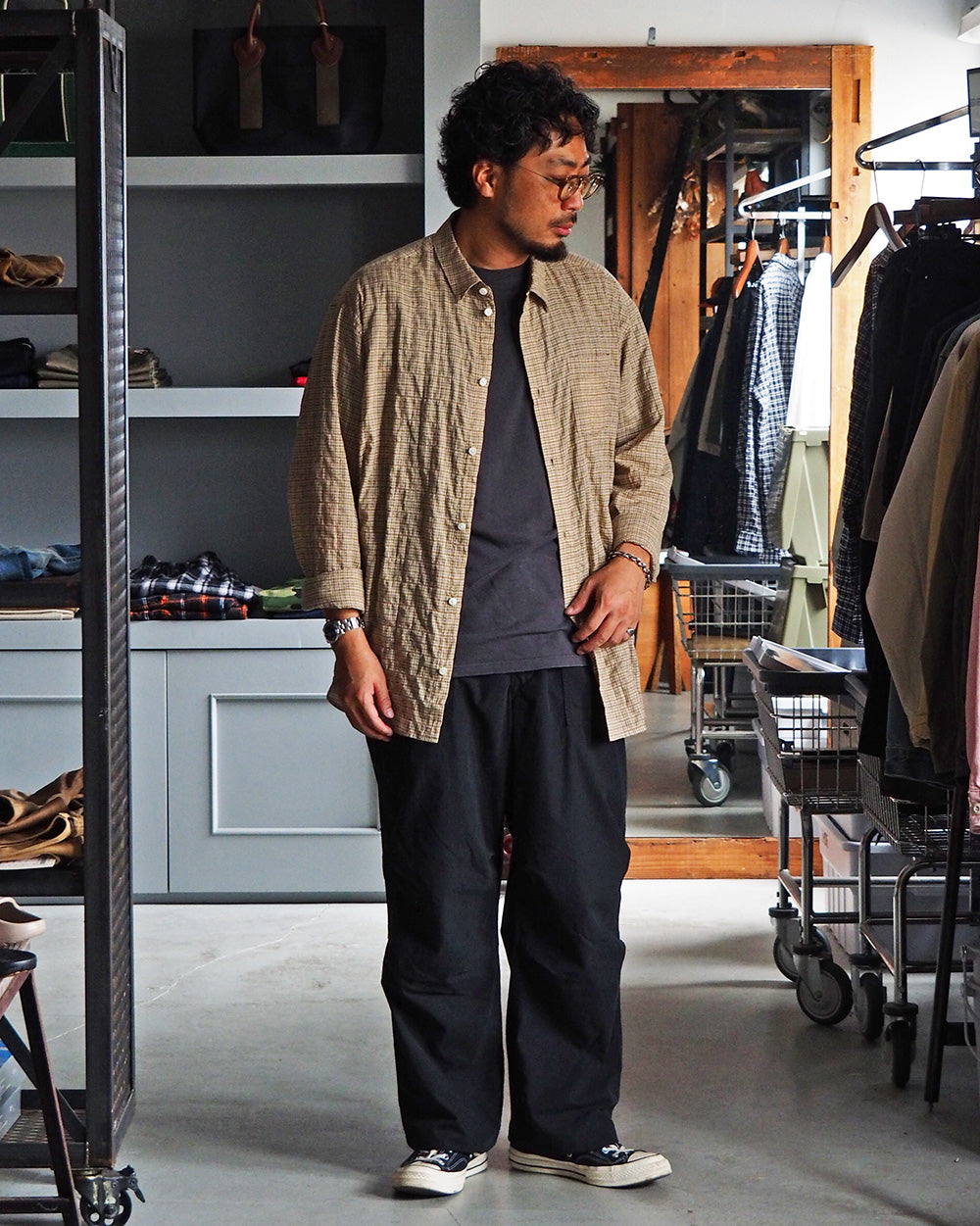 CORONA コロナ FATIGUE SLACKS FP005 AGGRESSOR SLACKS Cotton Ripstop Biowash Black