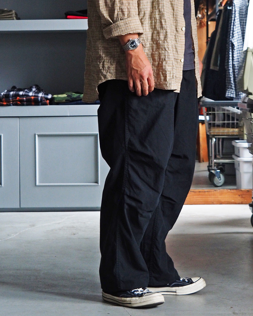 CORONA コロナ FATIGUE SLACKS FP005 AGGRESSOR SLACKS Cotton Ripstop Biowash Black
