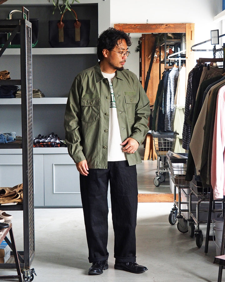 FOB factory エフオービーファクトリー F2469 UTILITY UNIFORM SHIRT Olive