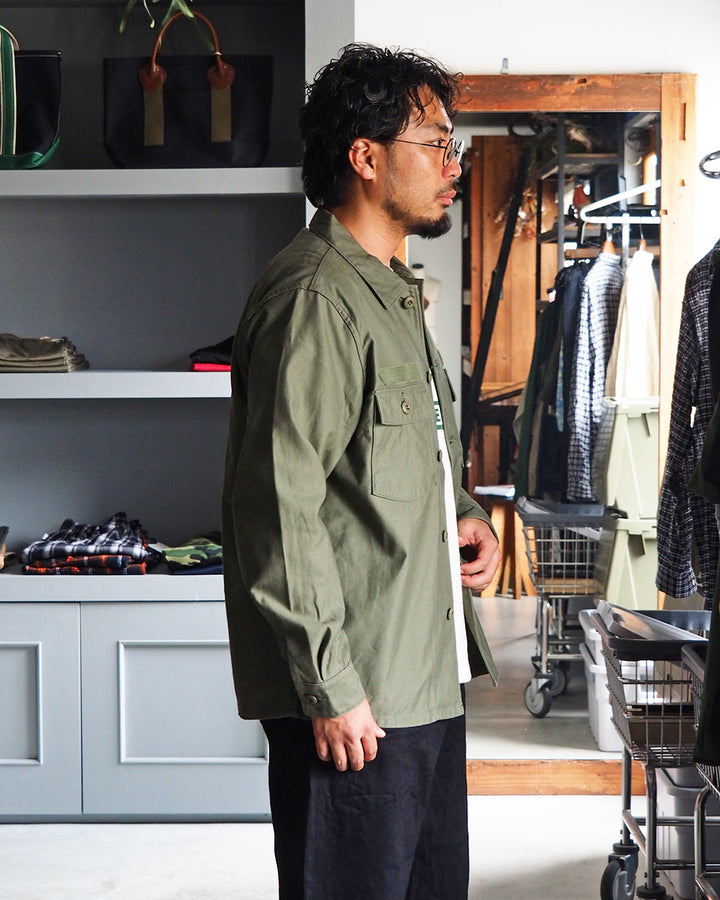 FOB factory エフオービーファクトリー F2469 UTILITY UNIFORM SHIRT Olive