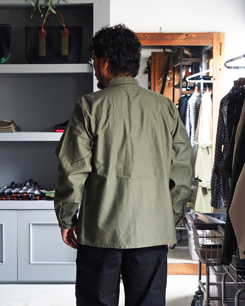 FOB factory エフオービーファクトリー F2469 UTILITY UNIFORM SHIRT Olive