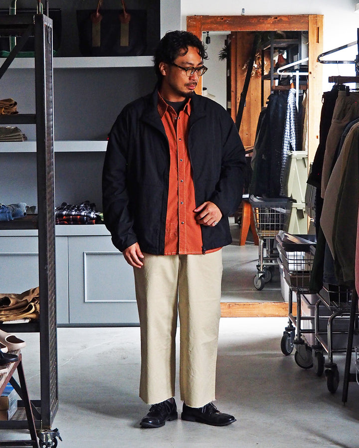 LAMOND ラモンド POCKETABLE NYLON BLOUSON Black