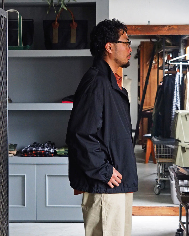 LAMOND ラモンド POCKETABLE NYLON BLOUSON Black