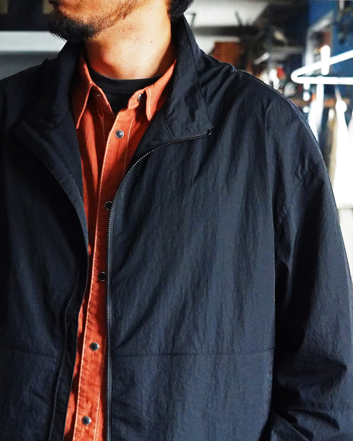 LAMOND ラモンド POCKETABLE NYLON BLOUSON Black