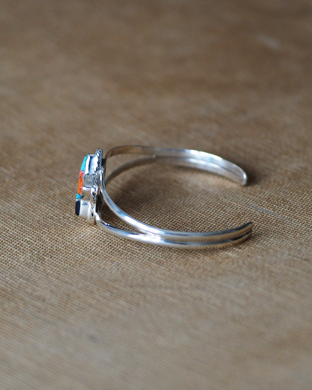 James Maygoats ジェームスメイゴート Navajo Mosaic Inlay Star Bangle B