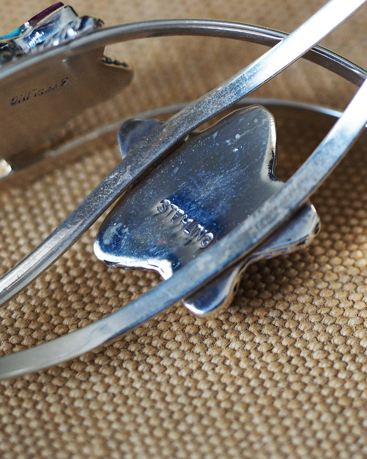 James Maygoats ジェームスメイゴート Navajo Mosaic Inlay Star Bangle B