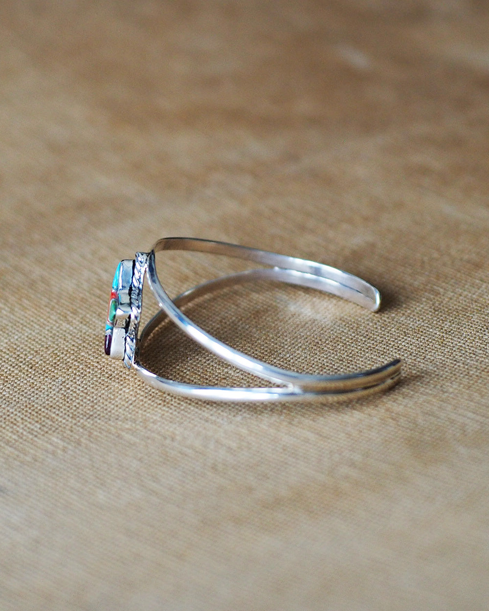 James Maygoats ジェームスメイゴート Navajo Mosaic Inlay Star Bangle A