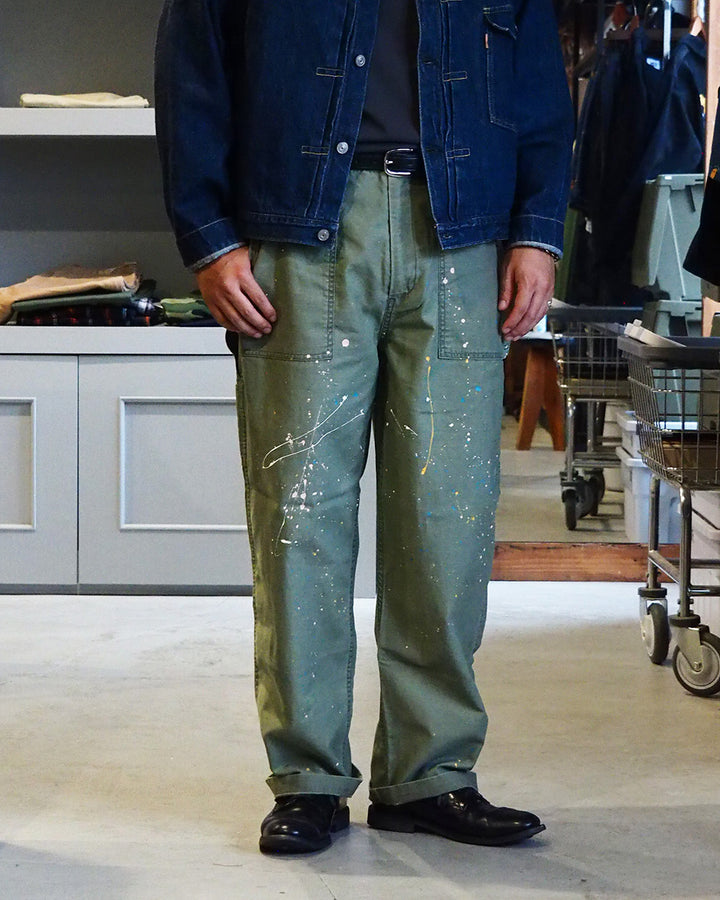 melple メイプル Carpenter Pants（Painted）Olive
