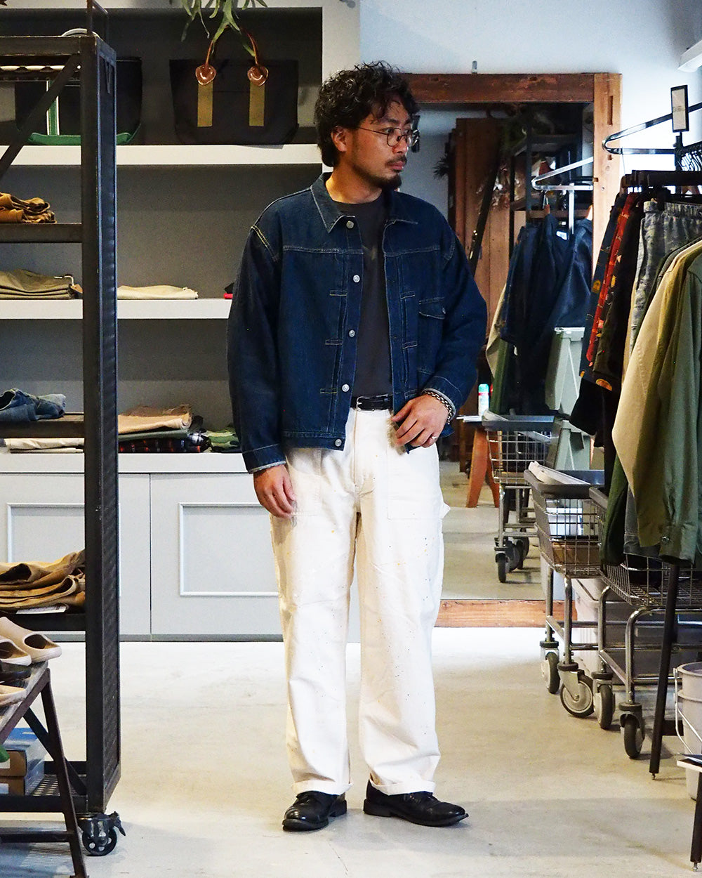 melple メイプル Carpenter Pants（Painted）Natural