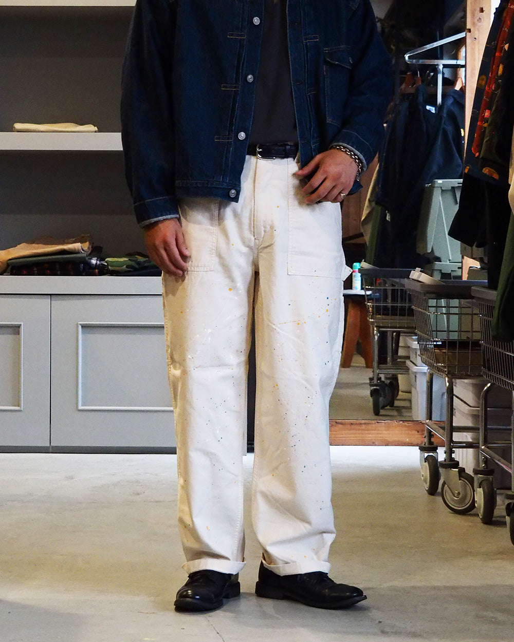 melple メイプル Carpenter Pants（Painted）Natural