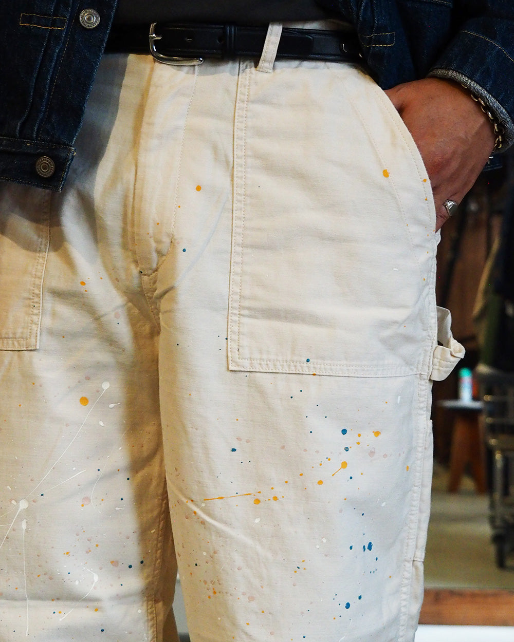 melple メイプル Carpenter Pants（Painted）Natural