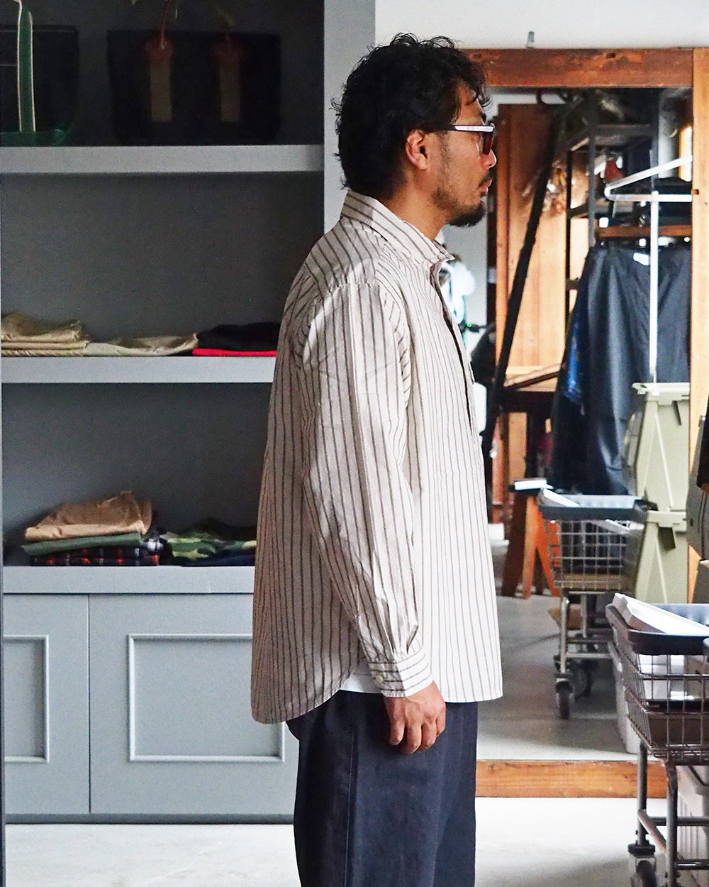 JAMES &amp; CO. STANDARD SHIRT Pujol Relax -Stripe- OFF
