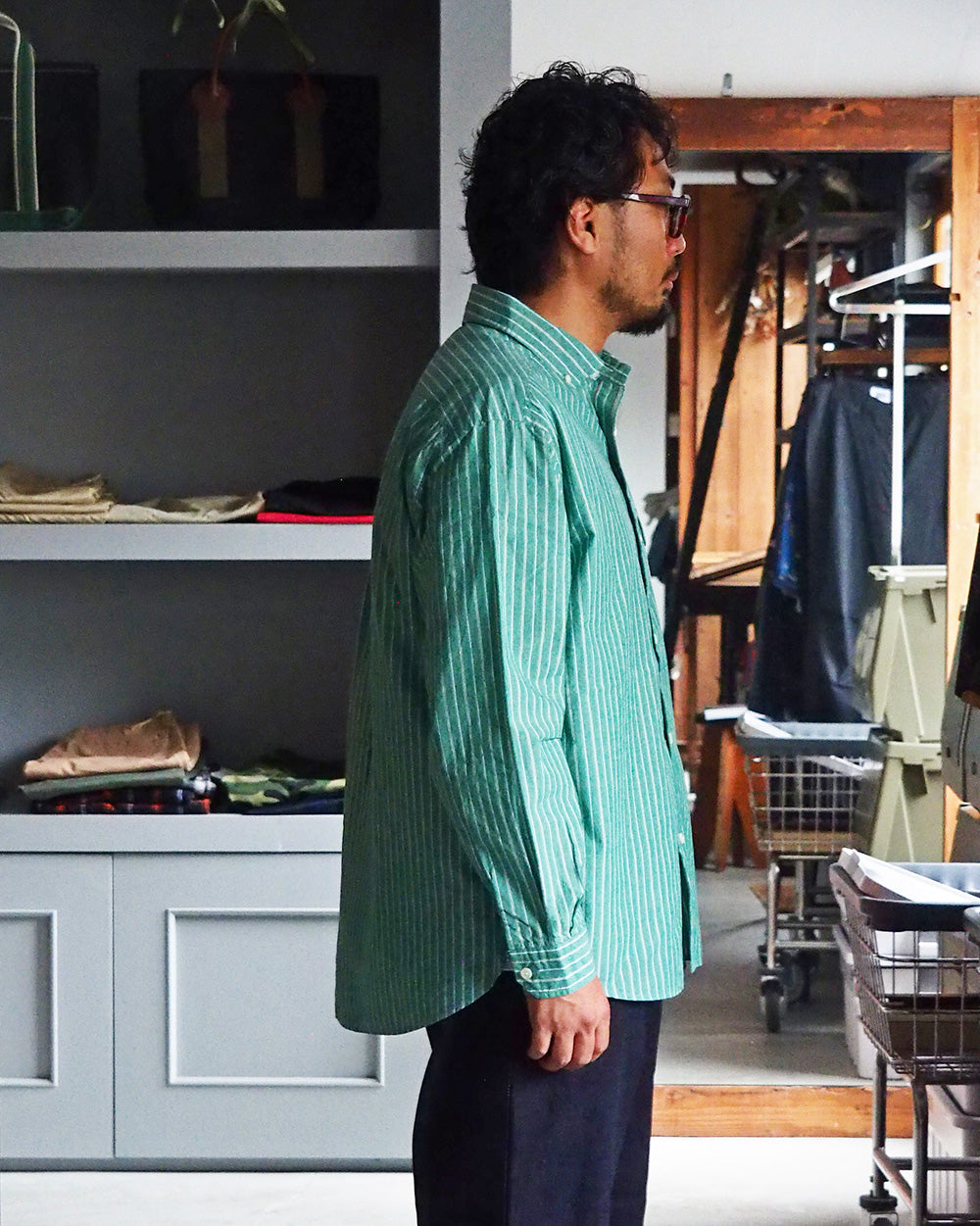 JAMES &amp; CO. STANDARD SHIRT Pujol Relax -Stripe- GRN