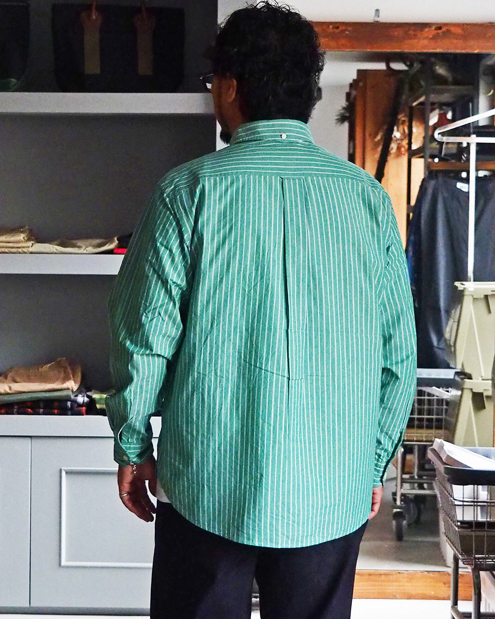 JAMES &amp; CO. STANDARD SHIRT Pujol Relax -Stripe- GRN